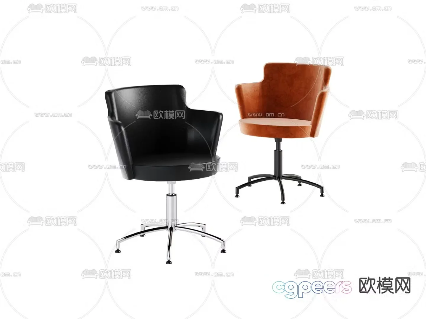 Office chair front chair 3d model