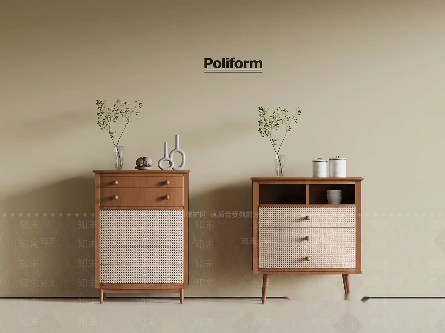 Mid-Century Modern Furniture 3D Model – 8177 – VRAY Render