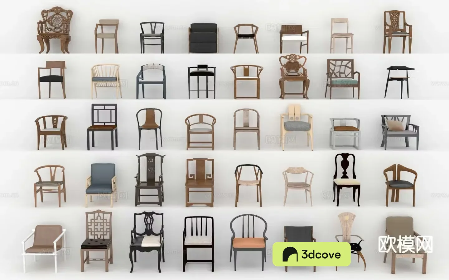 New Chinese style chair leisure chair seat