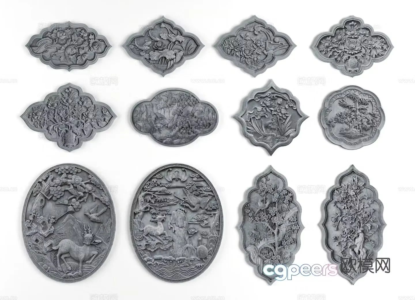 Relief brick carving 3d model