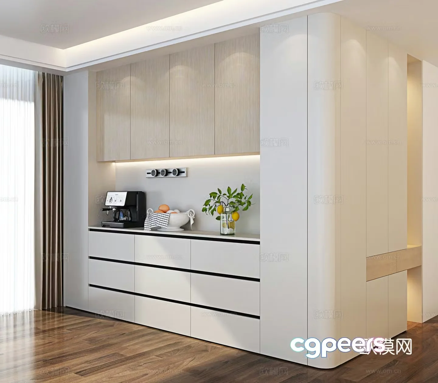 Modern sideboard 3d model