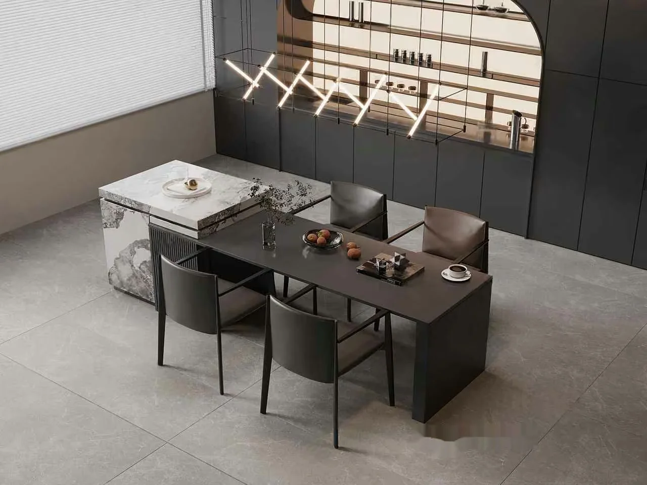 Modern Dining Table 3D Model – 10324 – VRAY Render