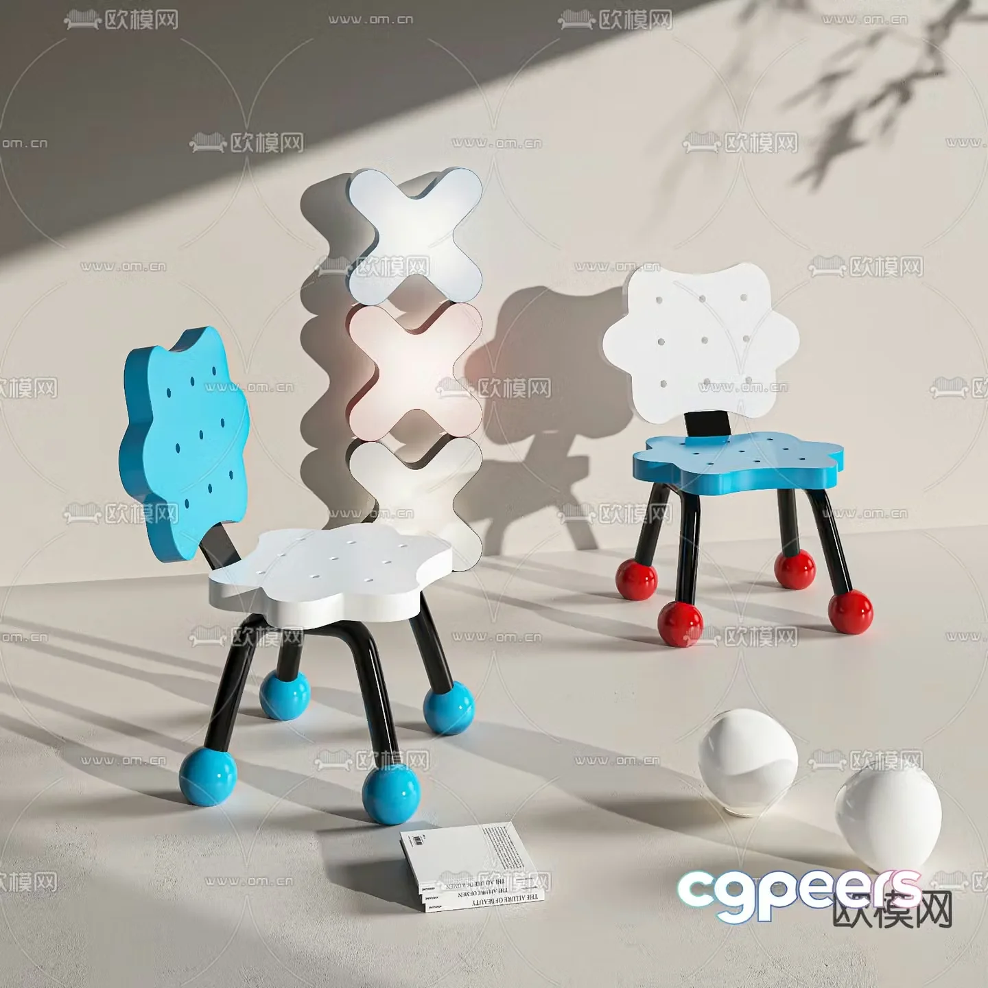 Children’s chair cartoon chair 3d model