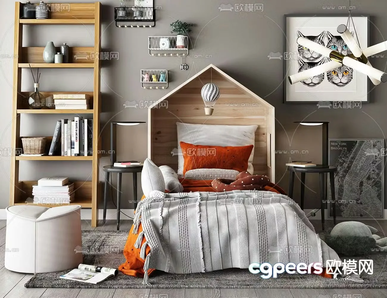 Children’s bed child’s bed single bed 3d model