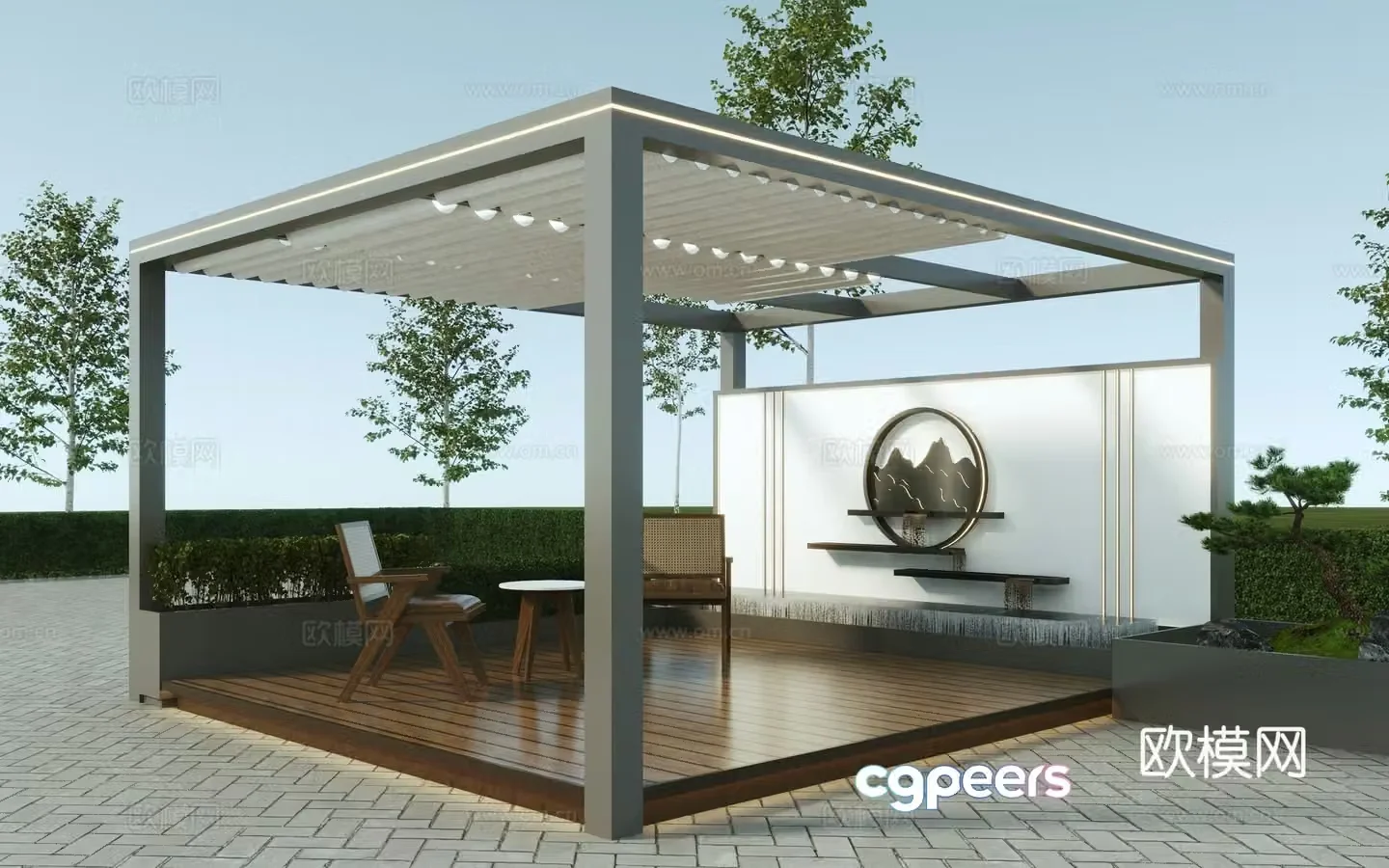 Modern minimalist corridor frame_Metal corridor frame_Garden corridor frame 3D model