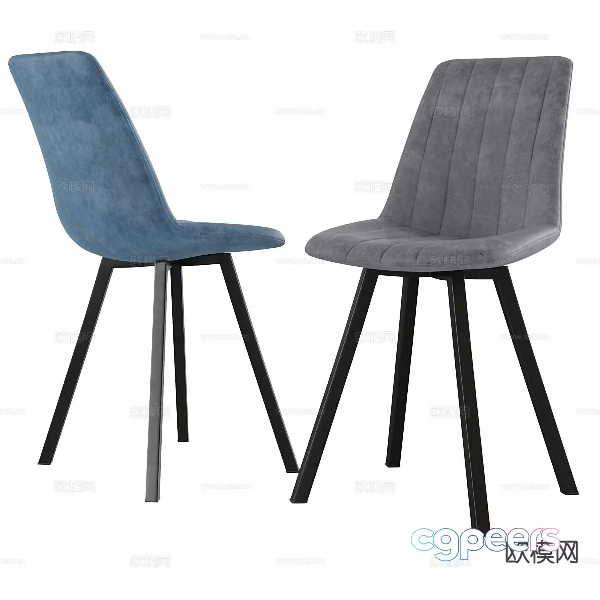 Single chair dining chair 3d model