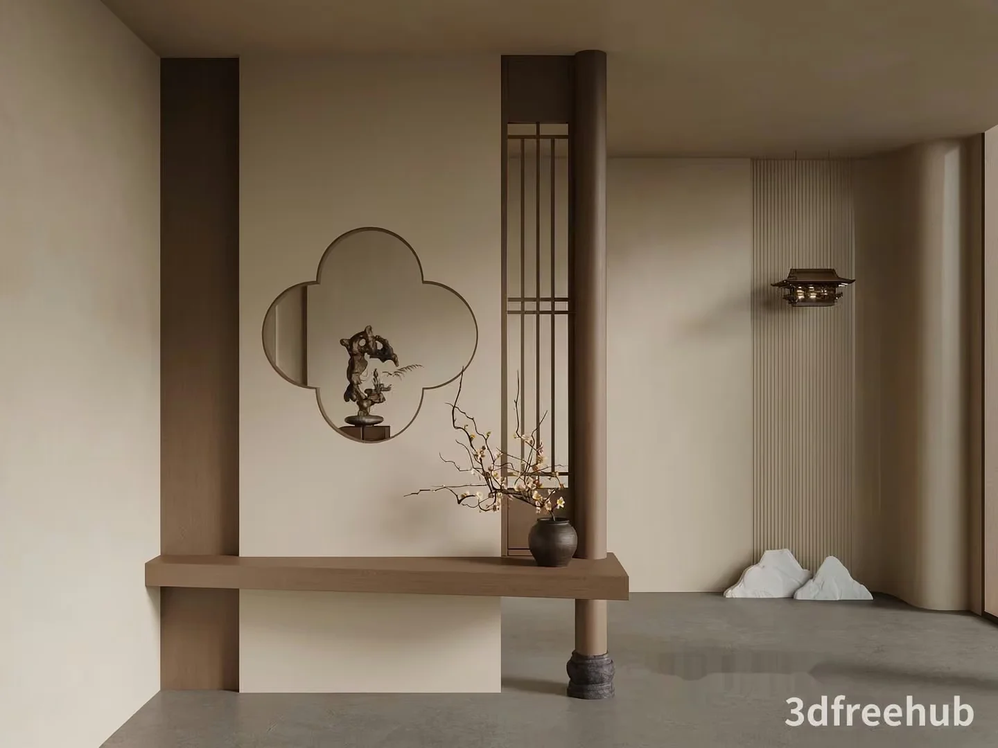 Modern Japanese Interior 3D Model – 1872 – VRAY Render
