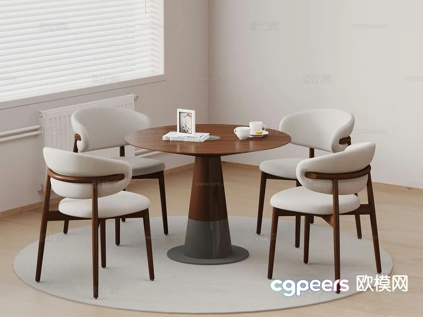 Modern leisure tables and chairs Negotiation tables and chairs 3d model