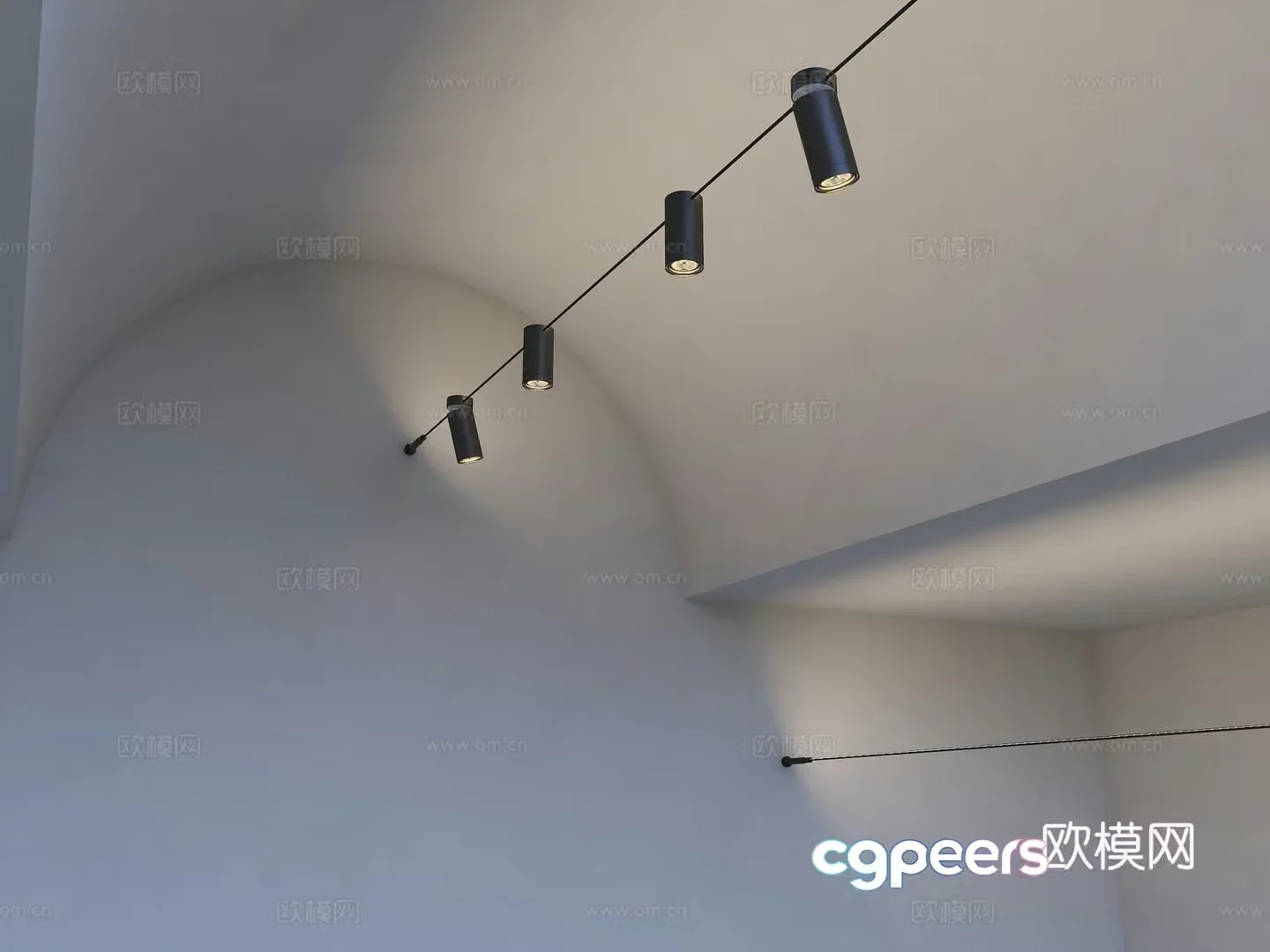 Modern wall washing lamp spotlight skyline spotlight combination light strip skyline lamp line lamp line lamp steel 3d model