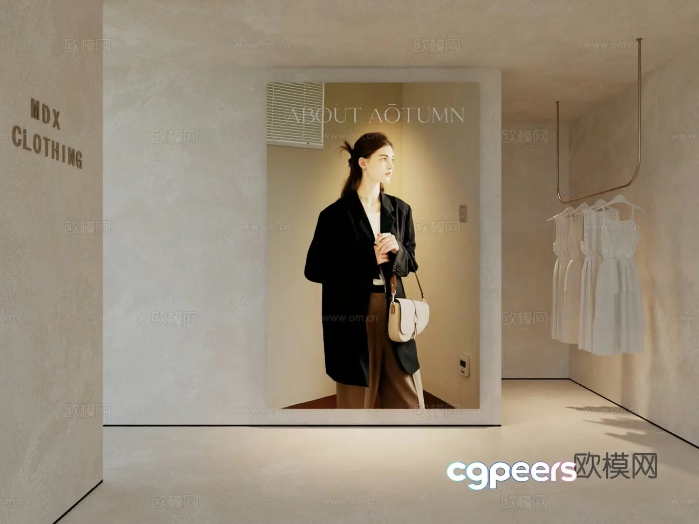 Modern workwear hanging painting poster hanging painting 3d model