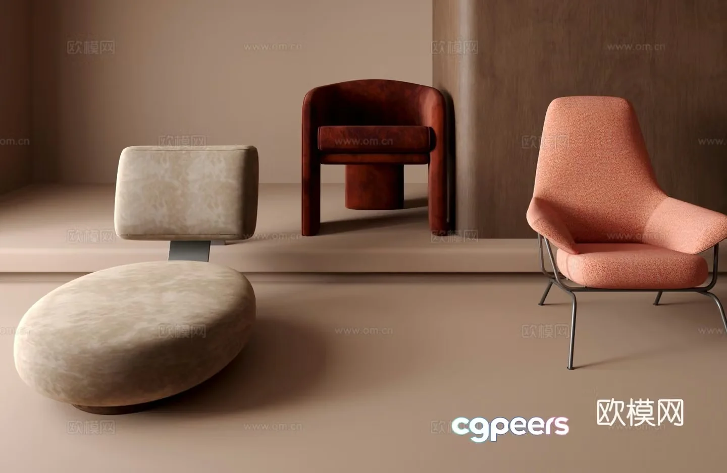 Single sofa 3d model