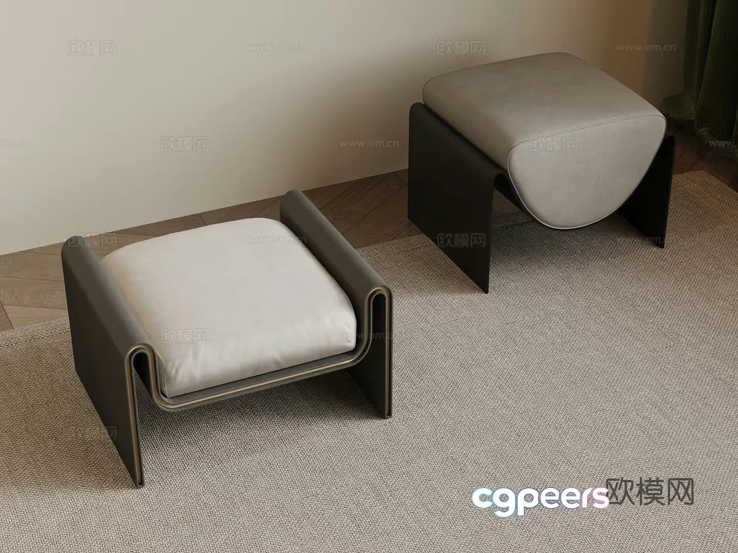 28 modern sofa stool 3d model
