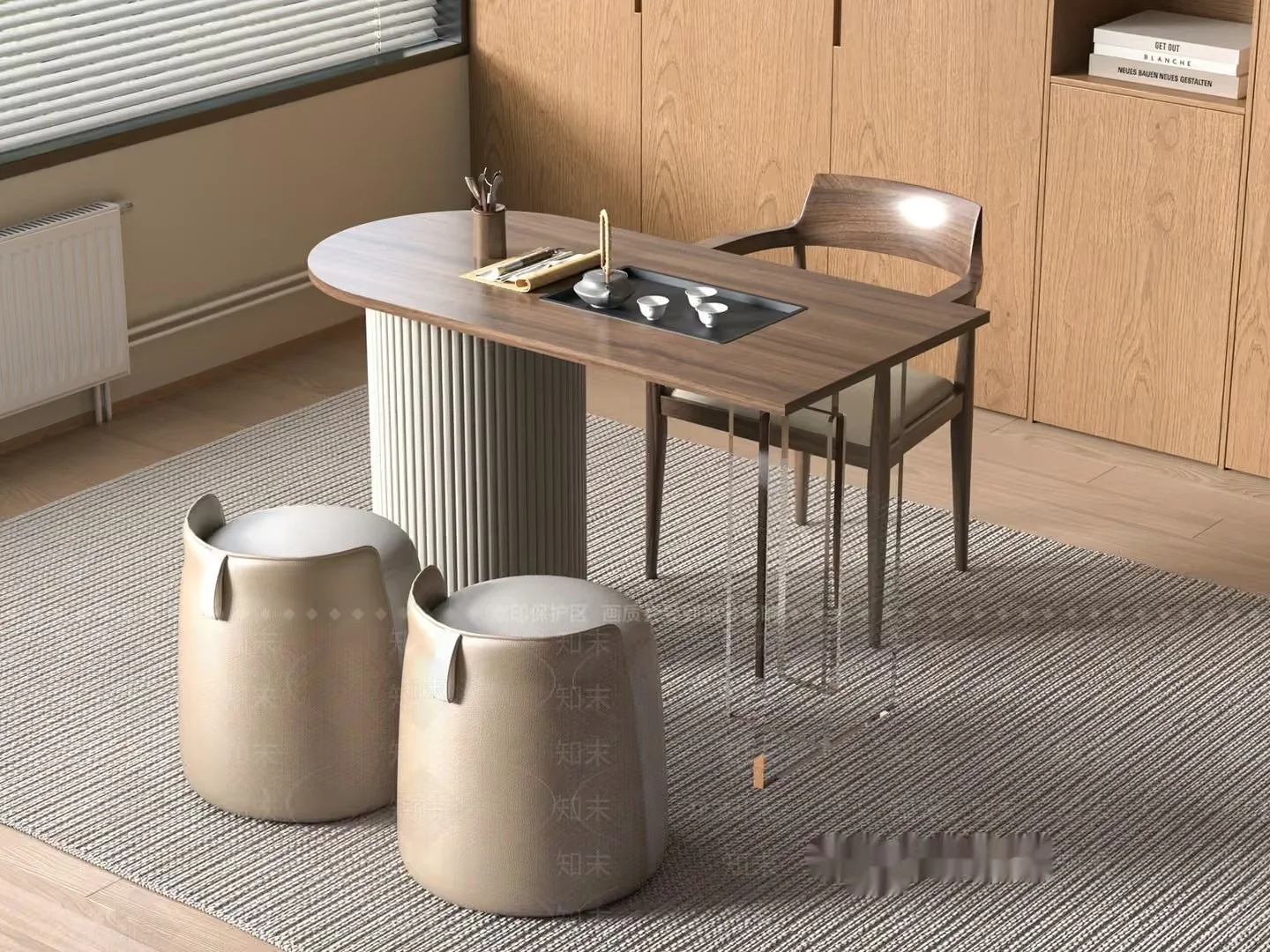 Modern Office Furniture 3D Model – 7328 – VRAY Render