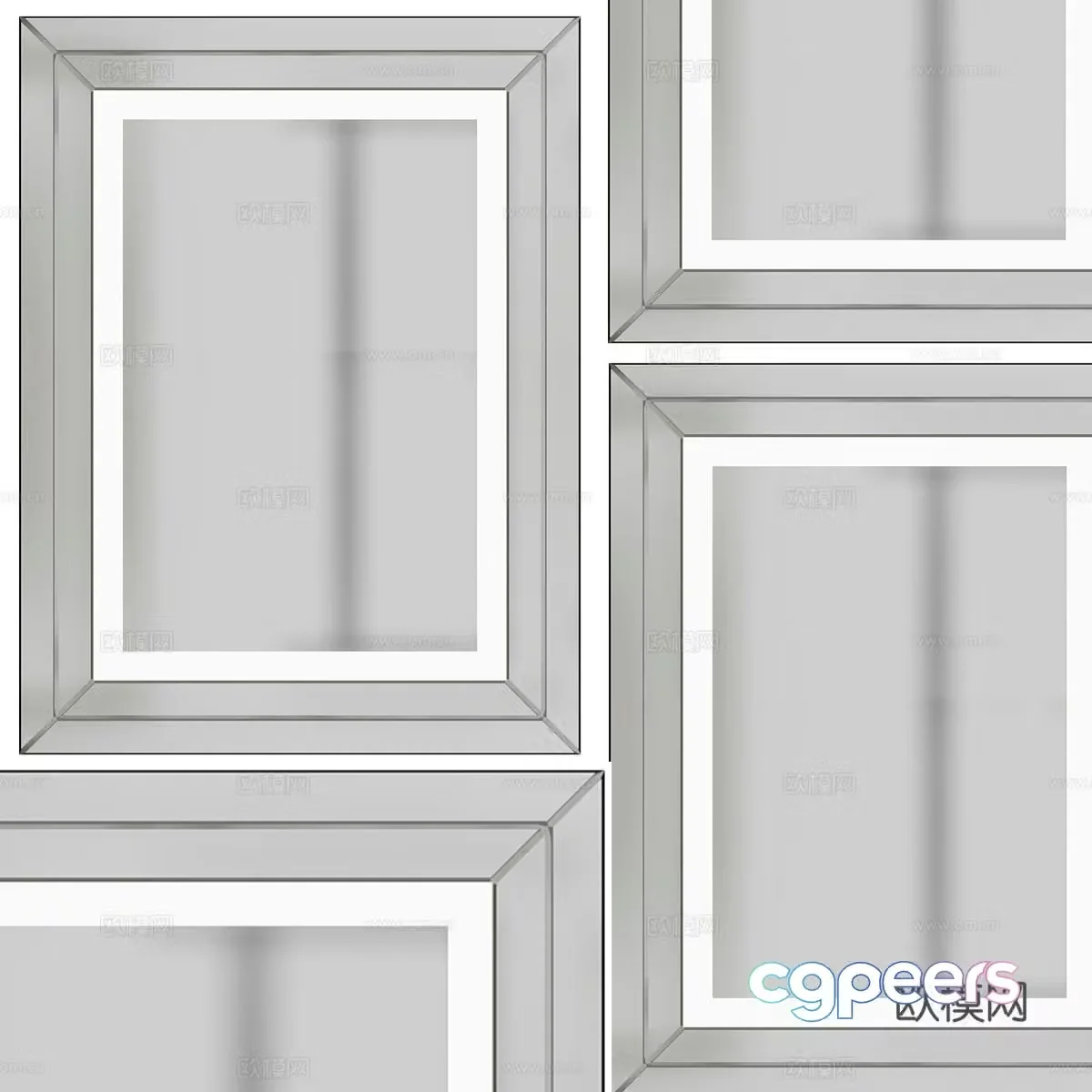 Modern mirror decorative mirror bedroom mirror dressing table mirror 3d model