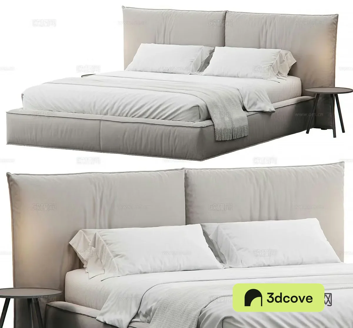 imbottito double bed platform bed
