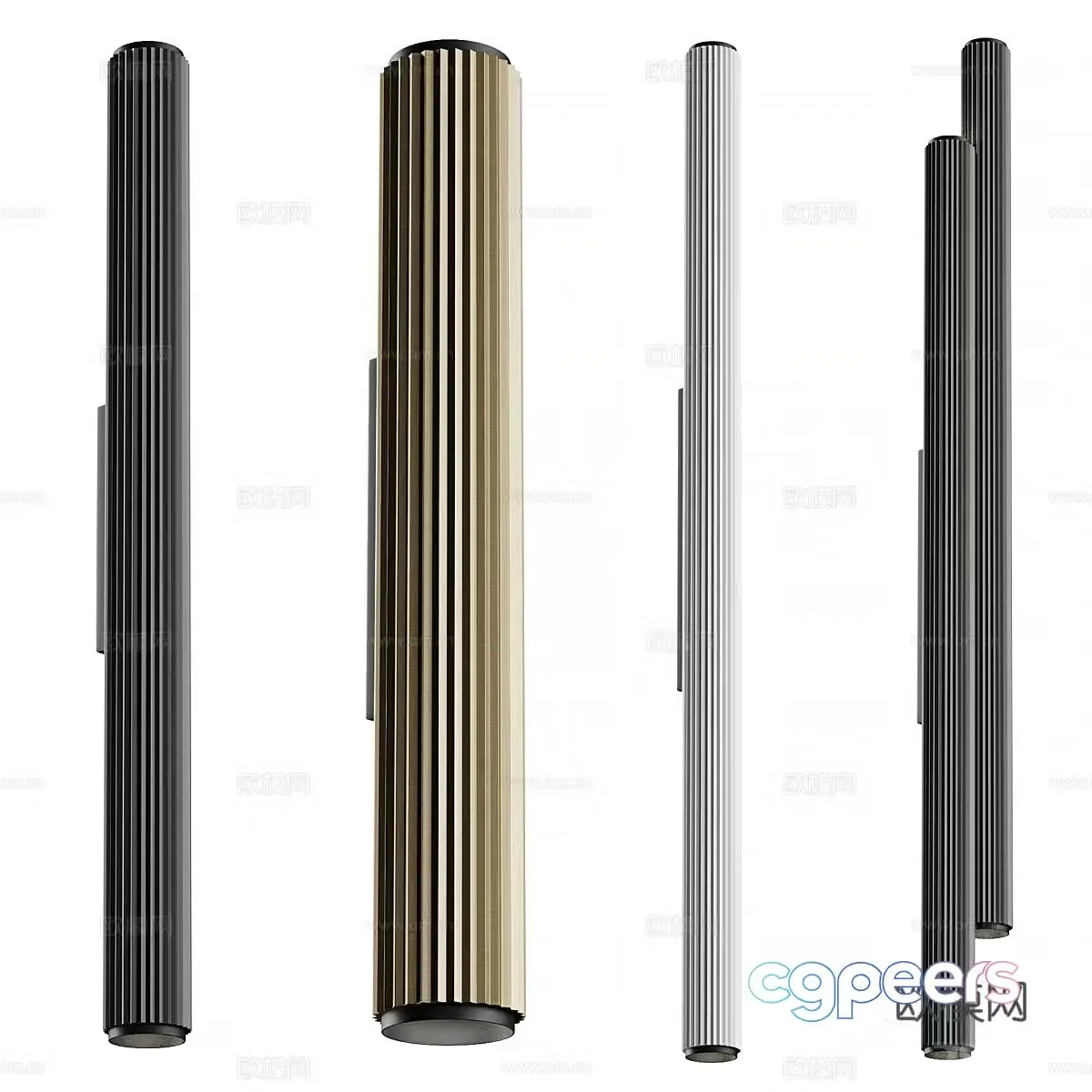 Modern Italian minimalist long wall lamp 3D model