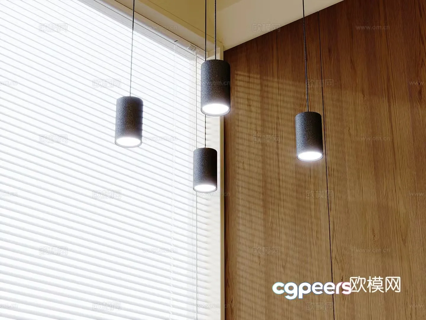 Modern single head spotlight downlight 3d model
