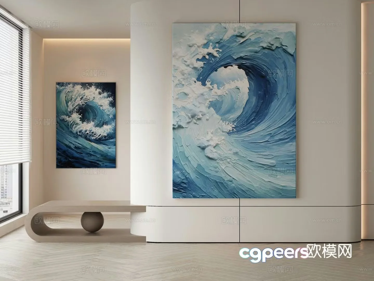 Decorative painting texture painting hanging painting 3d model
