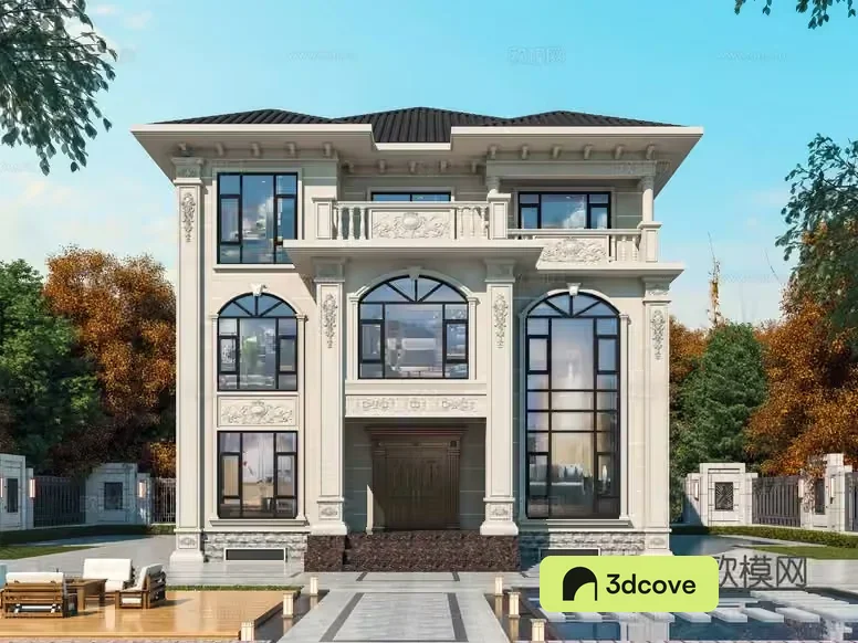 A Large House With A Pool