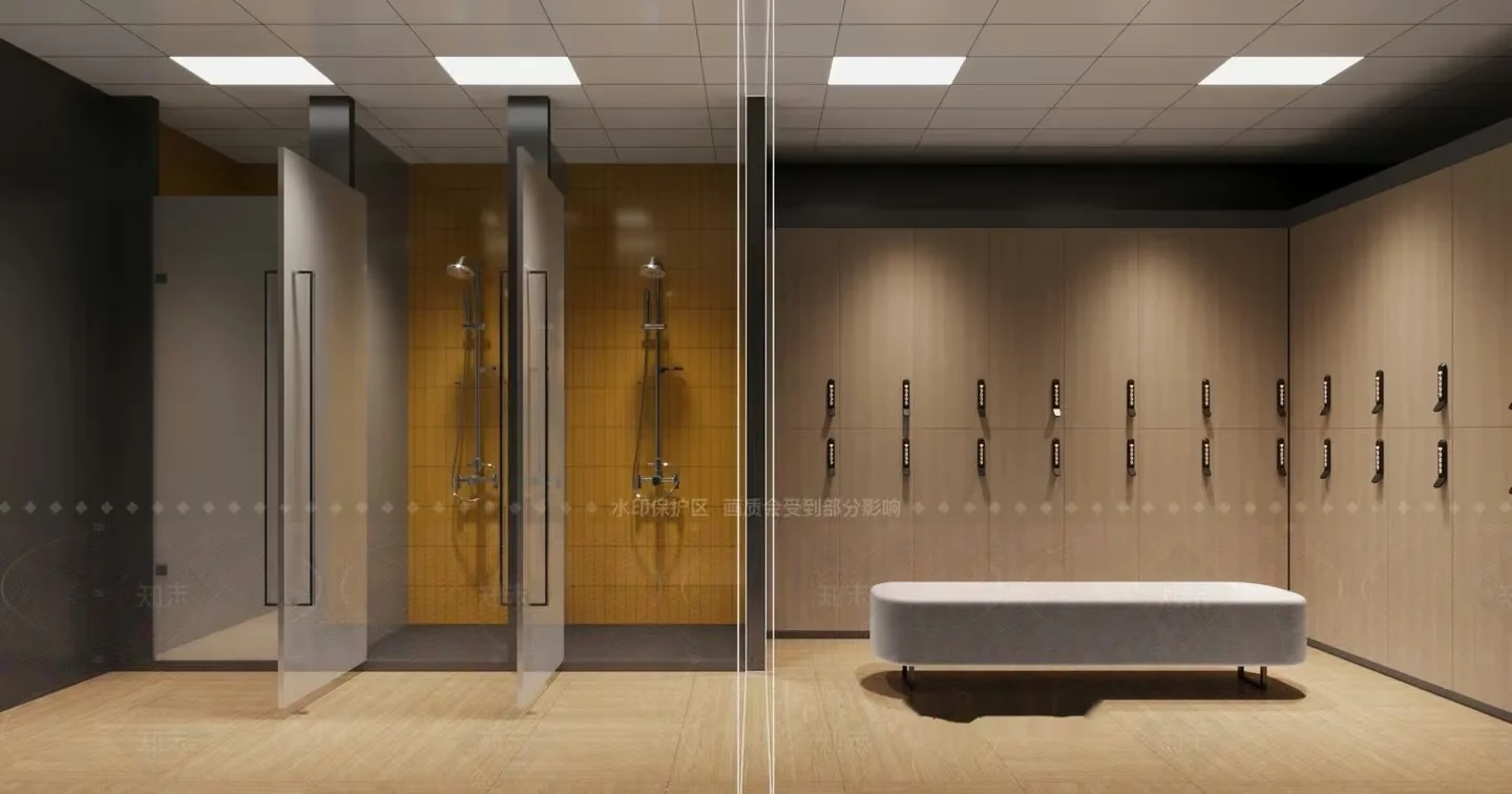 Modern Locker Room 3D Model – 619 – CORONA Render