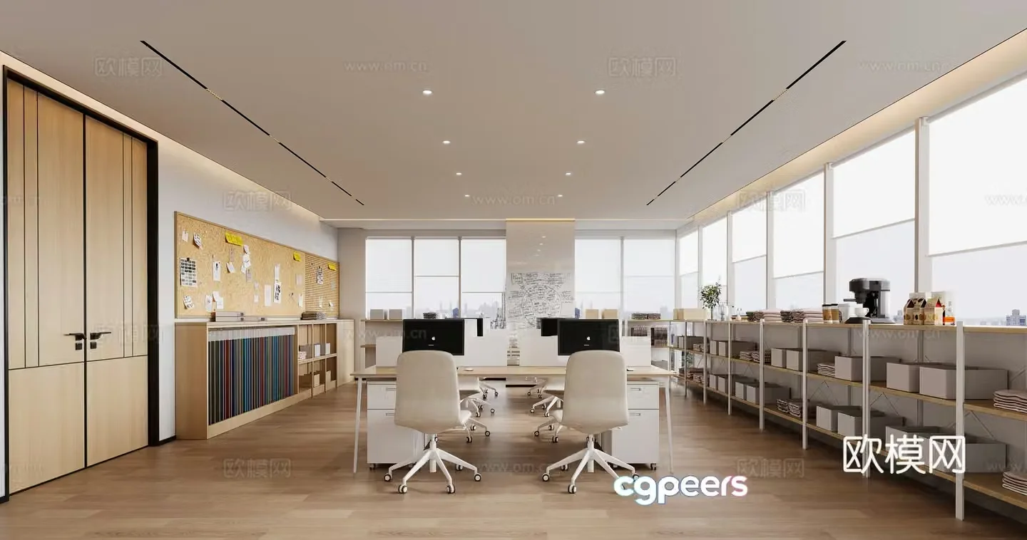 Modern designer office 3d model