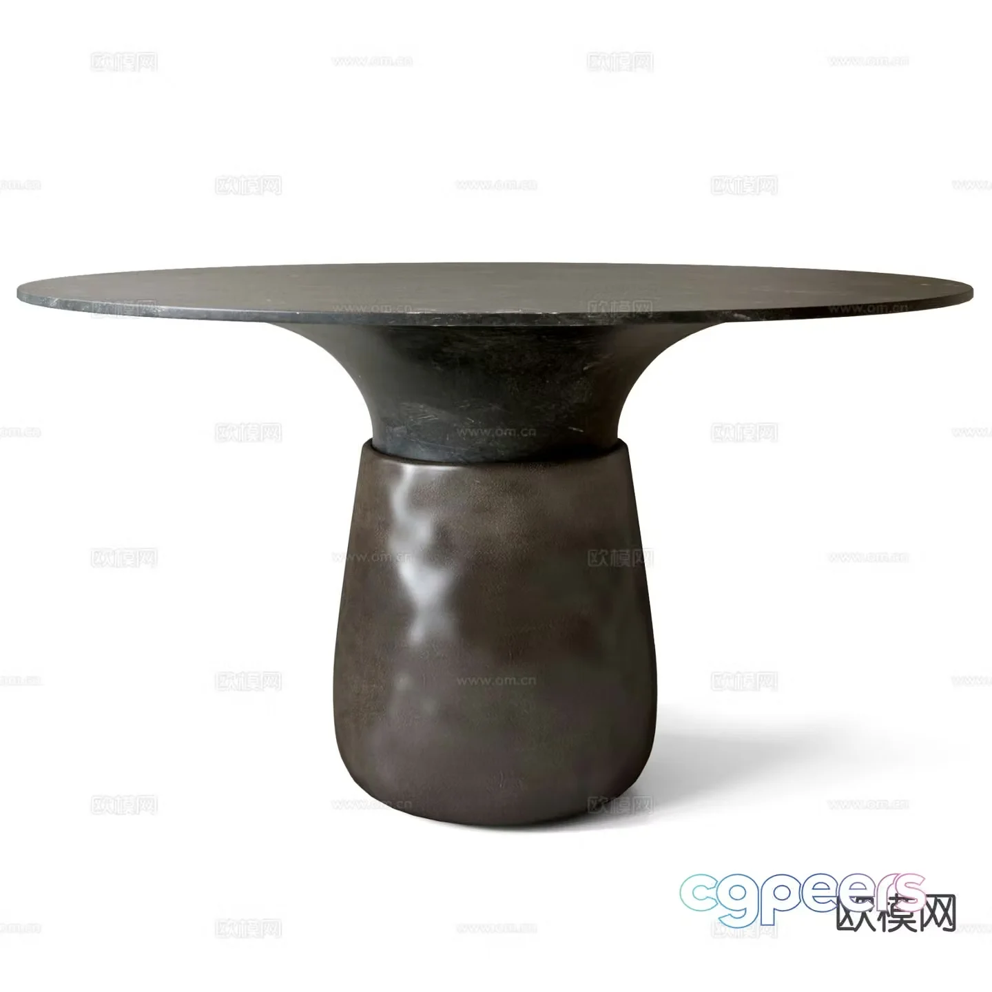 Dennis medieval style dining table round dining table 3D model