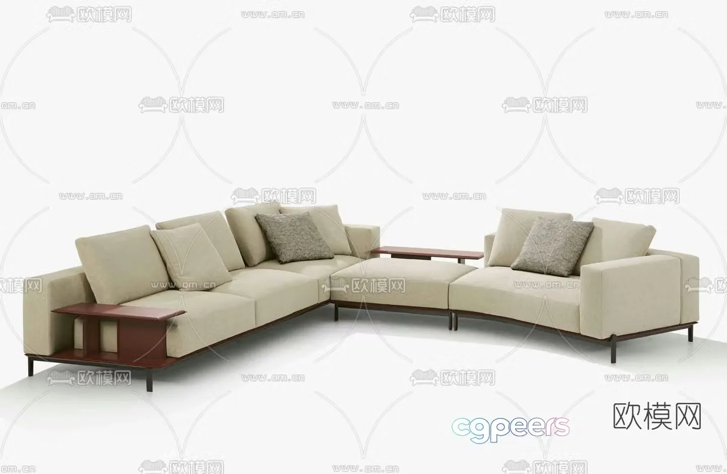 poliform corner sofa 3d model