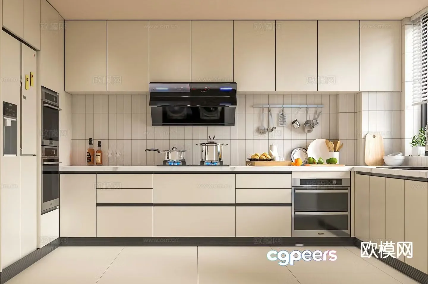 Modern kitchen 3d model