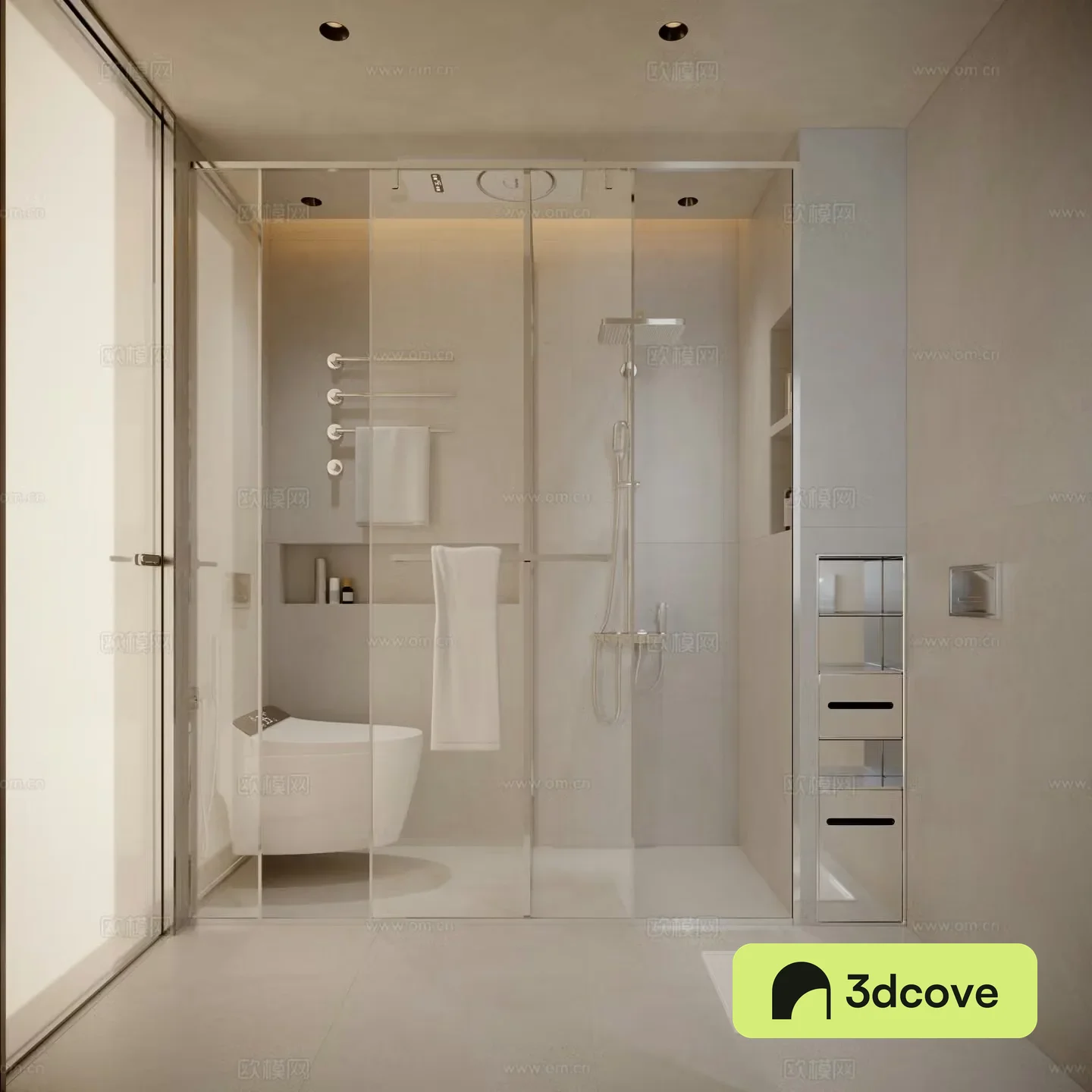 Modern minimalist bathroom