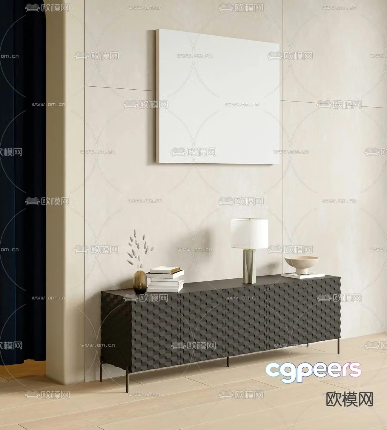 B&B Italia Italian sideboard TV cabinet 3D model