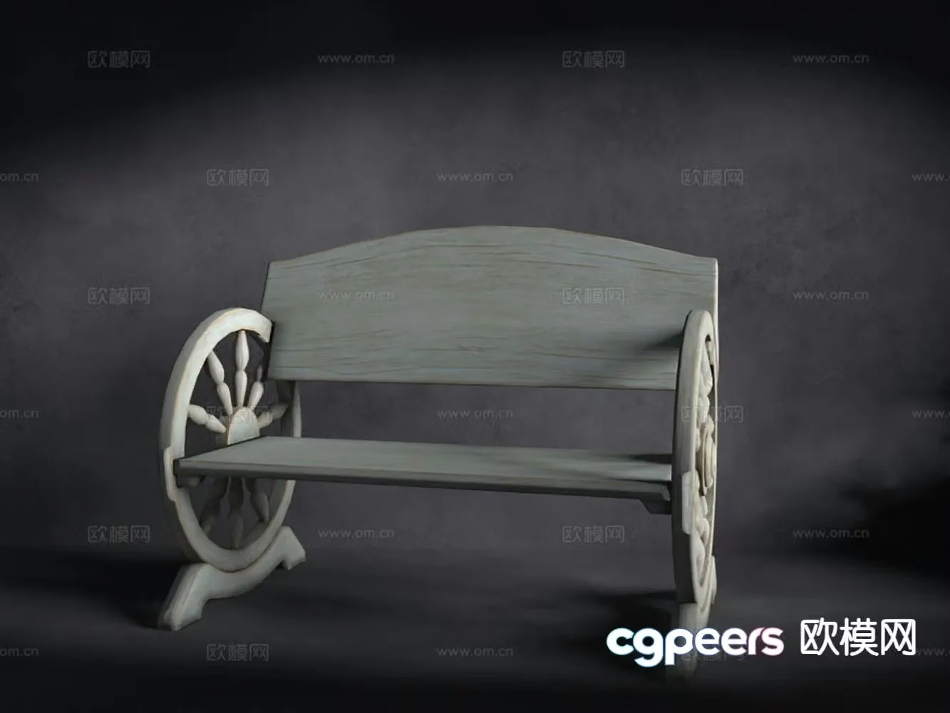 Jianou outdoor chair outdoor bench public chair 3d model
