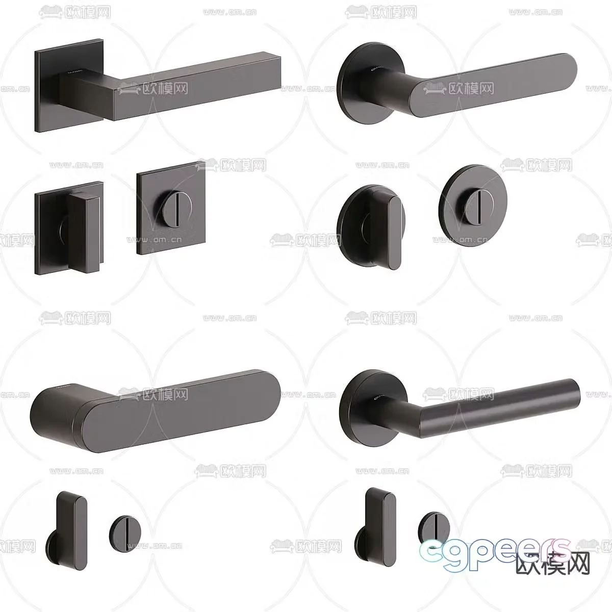 Door handle handle door lock 3d model