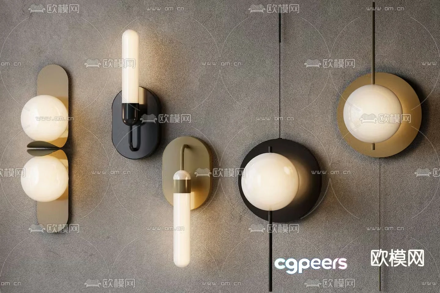 Light luxury wall lamp 3D model