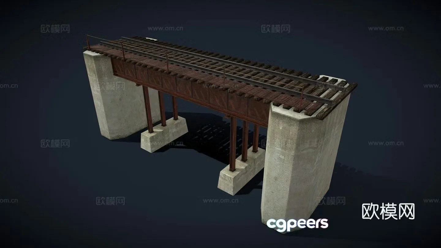 3d model of old railway bridge