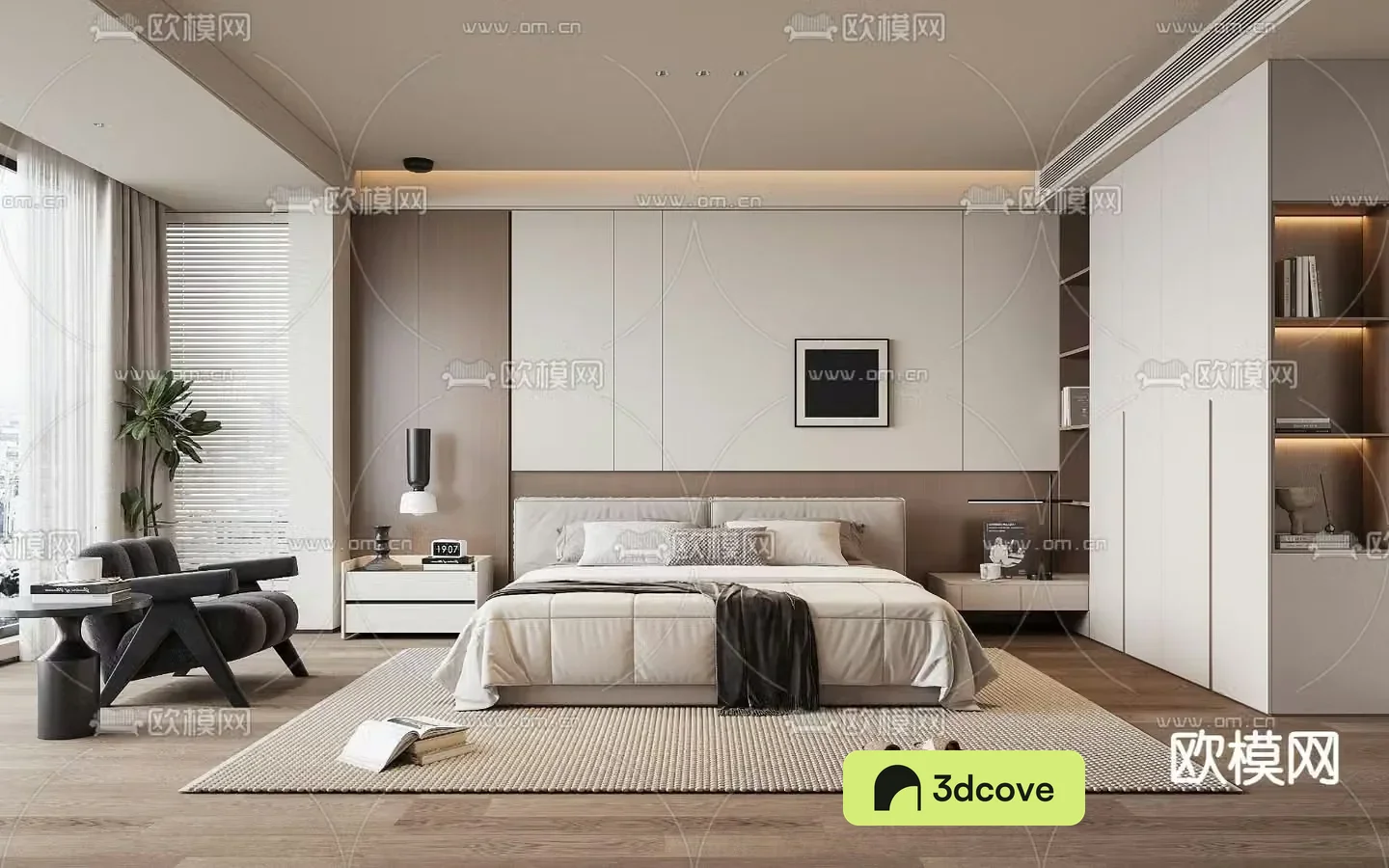 Modern bedroom master room