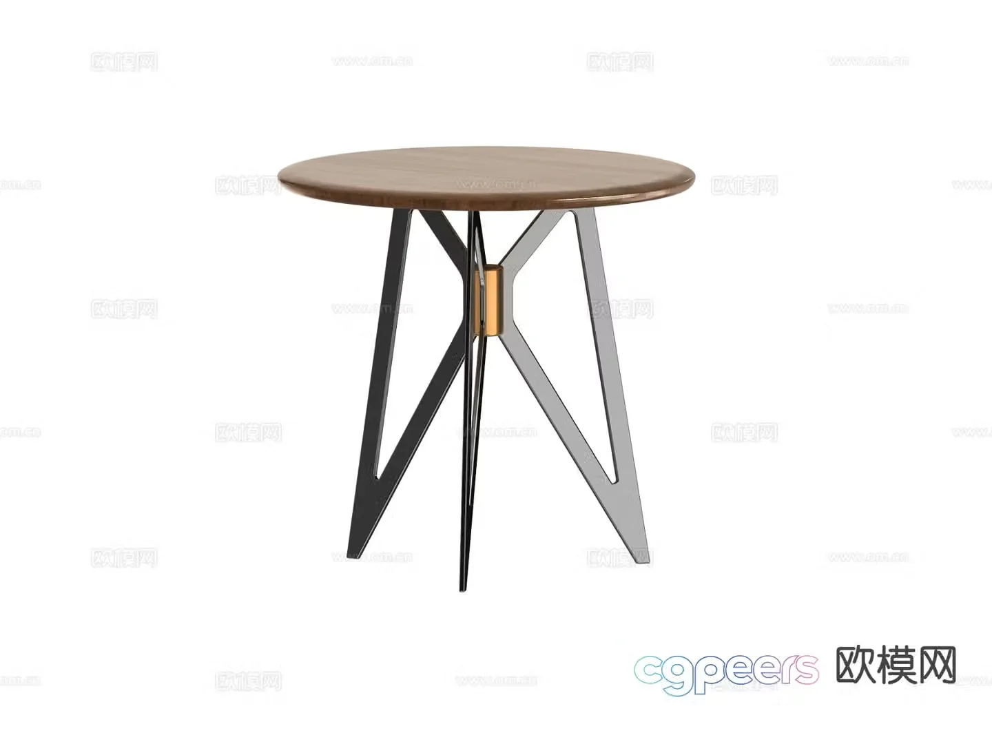 Round table and side table 3D model