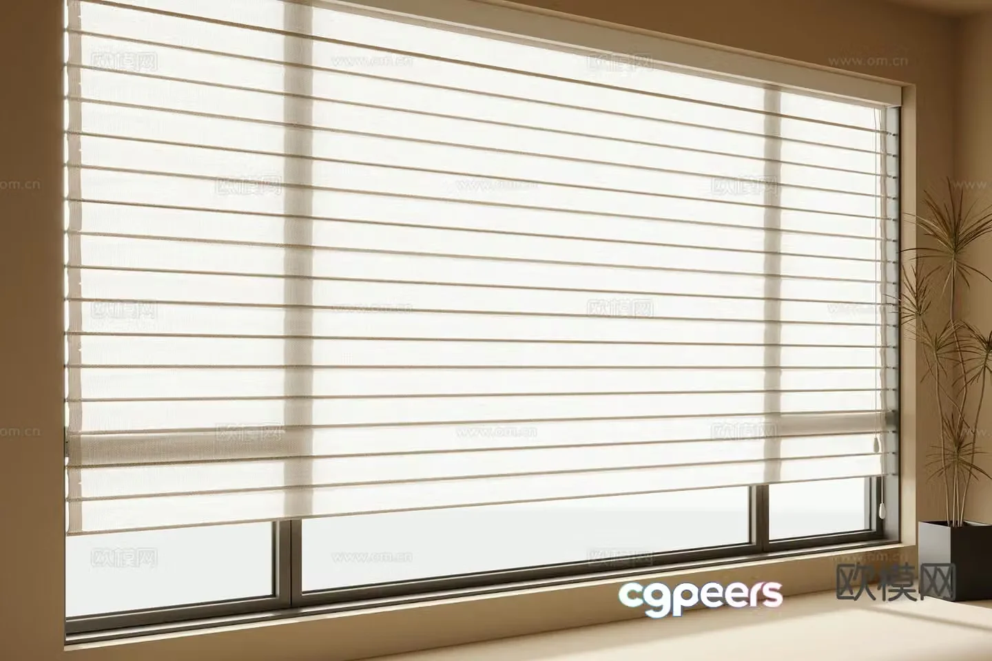 Curtains Venetian blinds Shangri-La curtain 3D model
