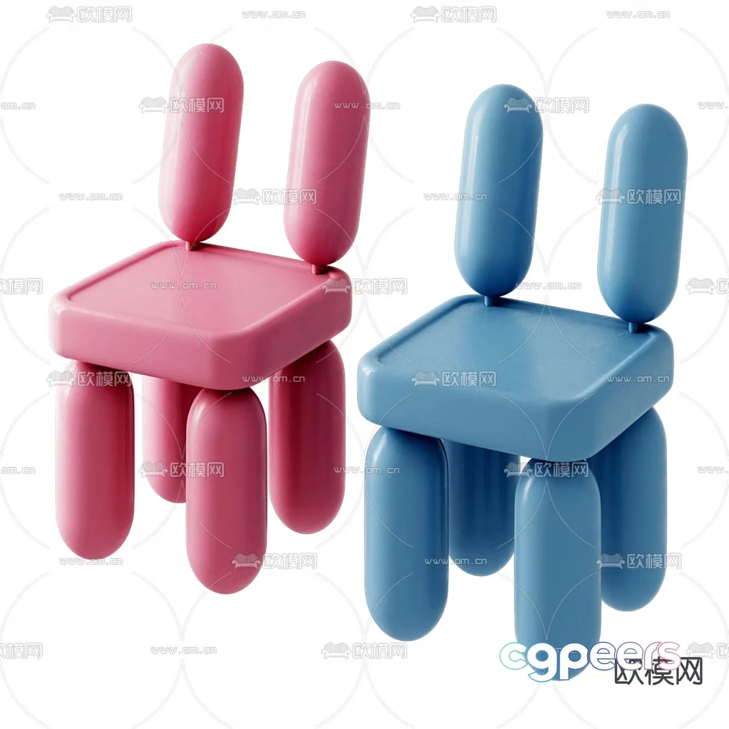 Children’s chair children’s stool cartoon chair 3d model