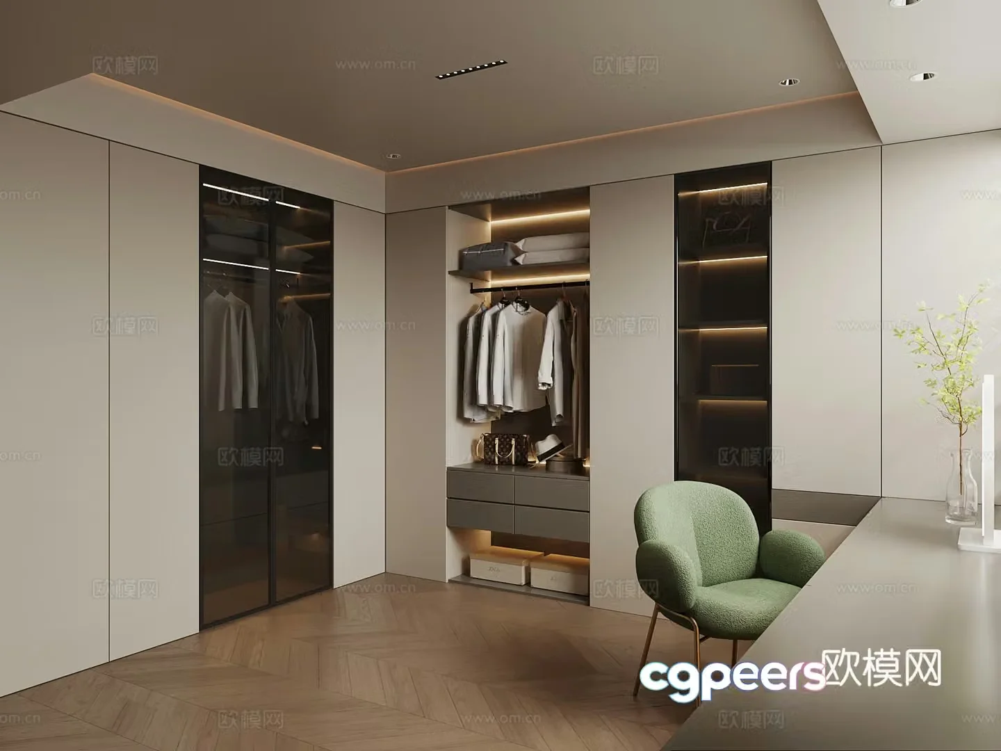Modern cloakroom 3d model