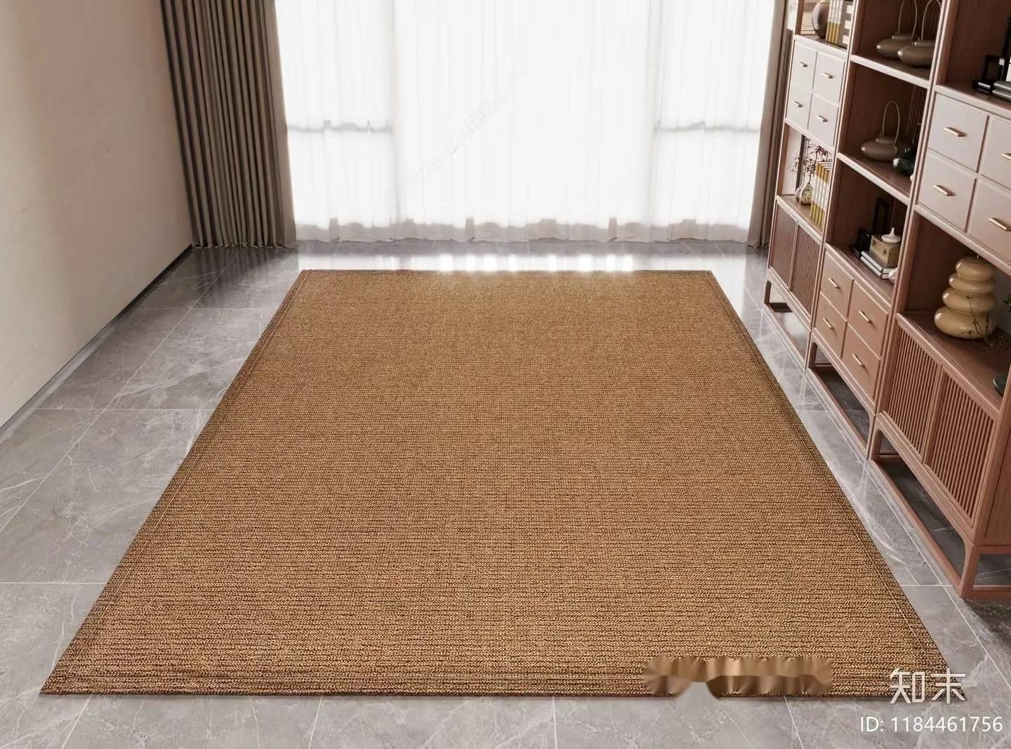 Modern Brown Rug 3D Model – 1636 – VRAY Render