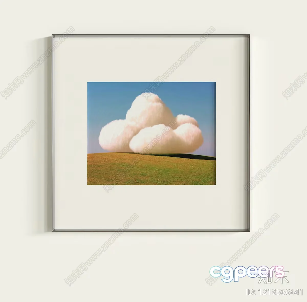 Modern White Frame 3D Model – 22337 – VRAY Render