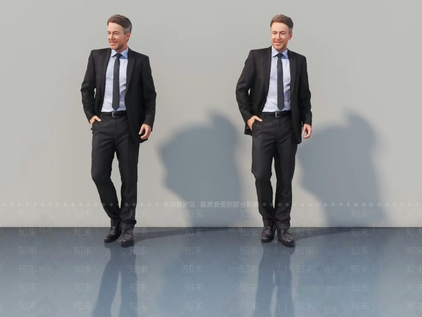 A Man In A Suit 3D Model – 21452 – VRAY Render