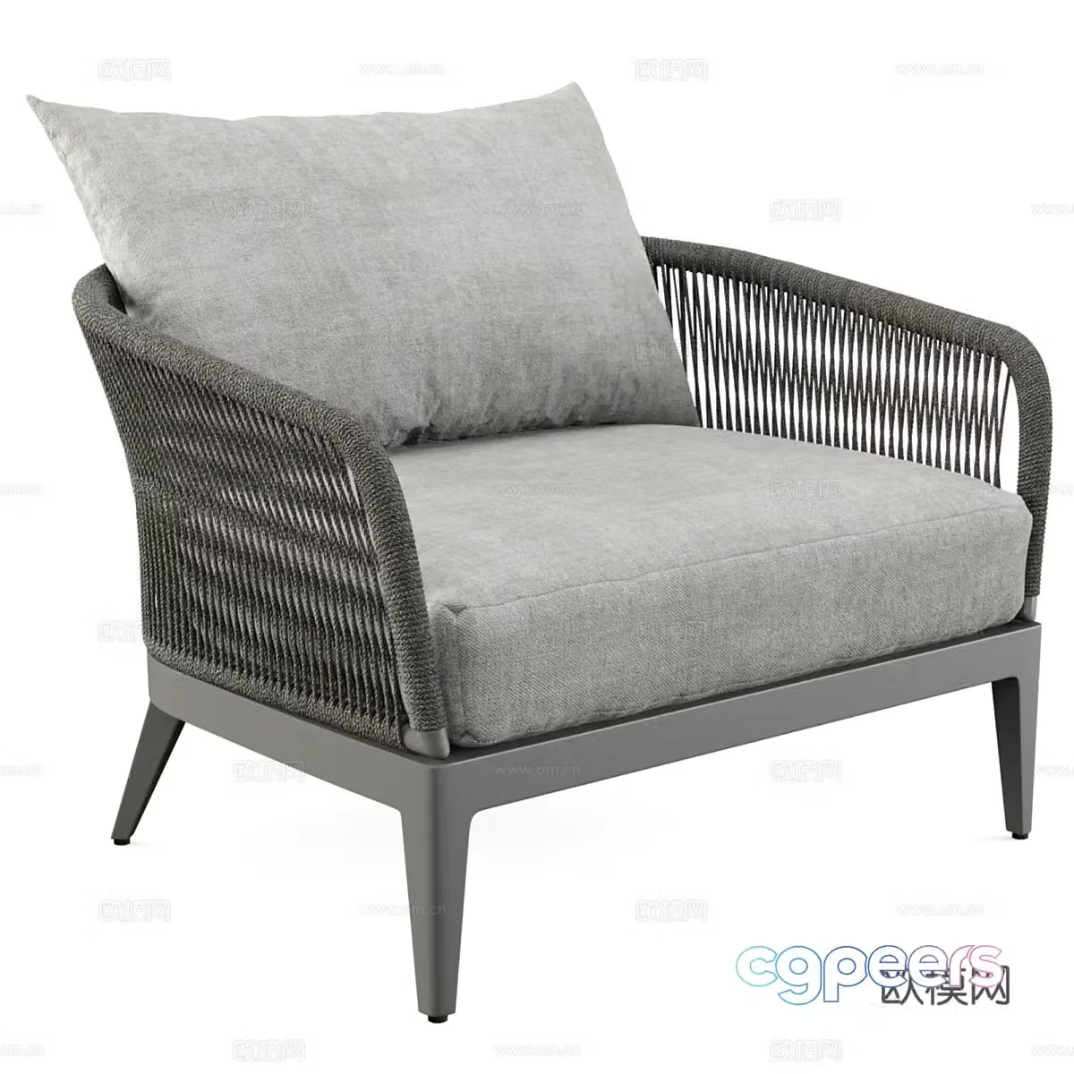 New Chinese Hamilton Armchair 3D Model