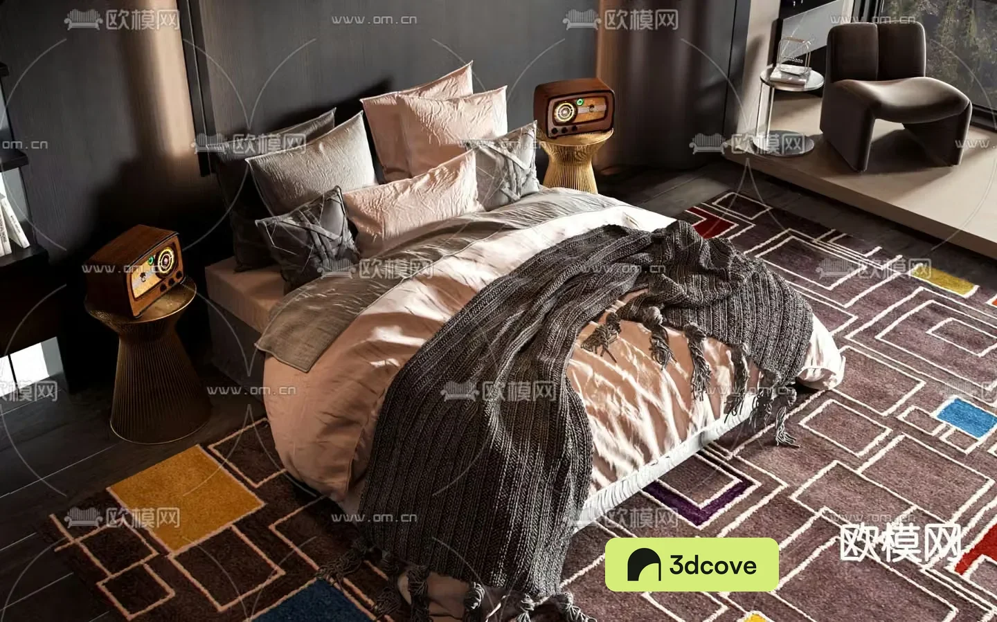 Commercial bed double bed