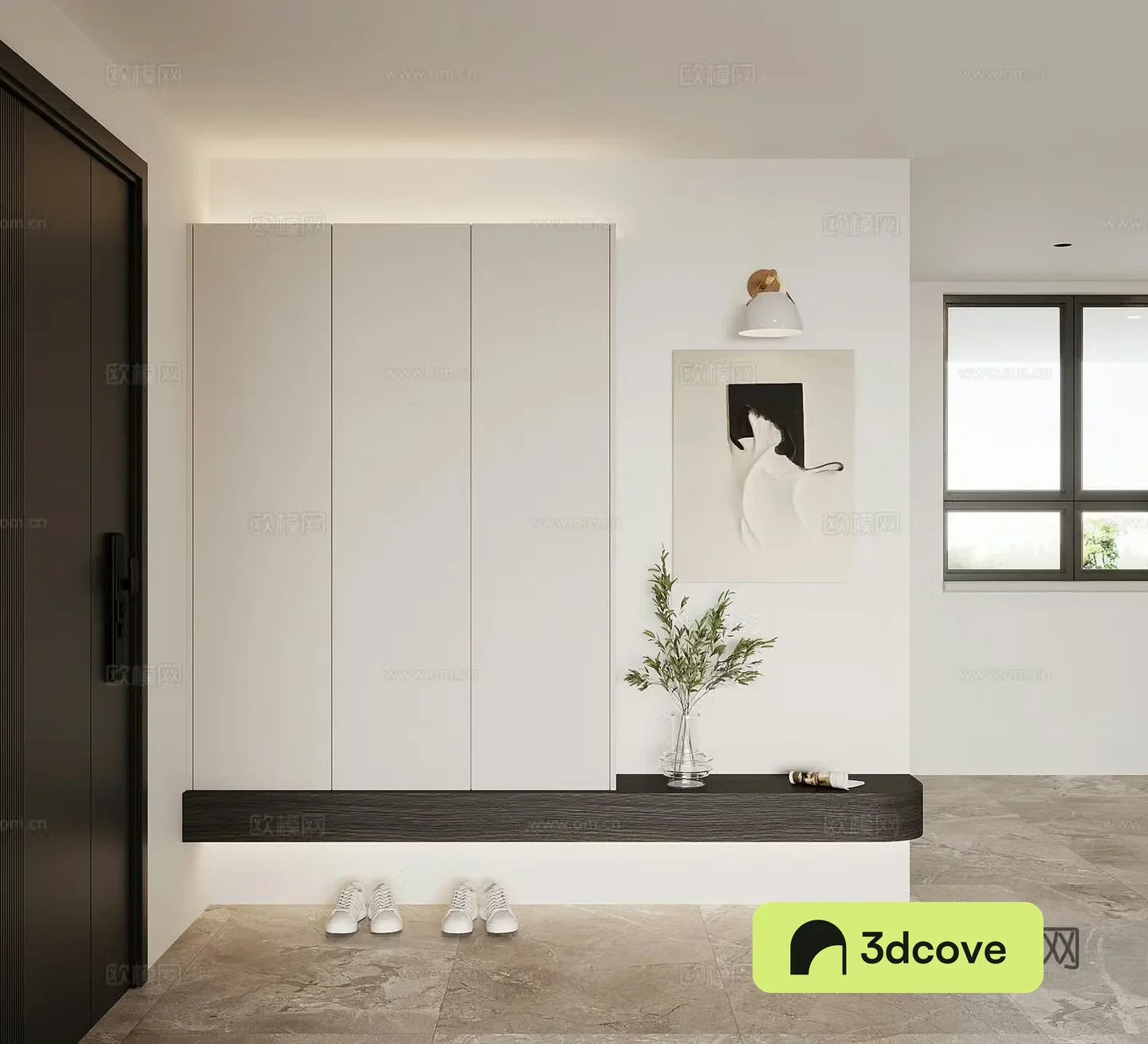 Modern entrance hall cabinet shoe cabinet