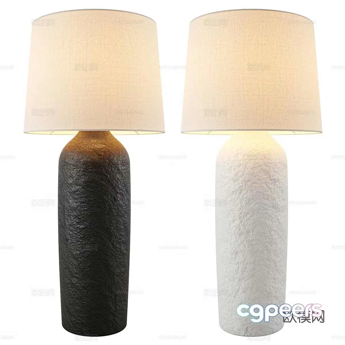New Chinese style Wasabi decorative desk lamp 3D model