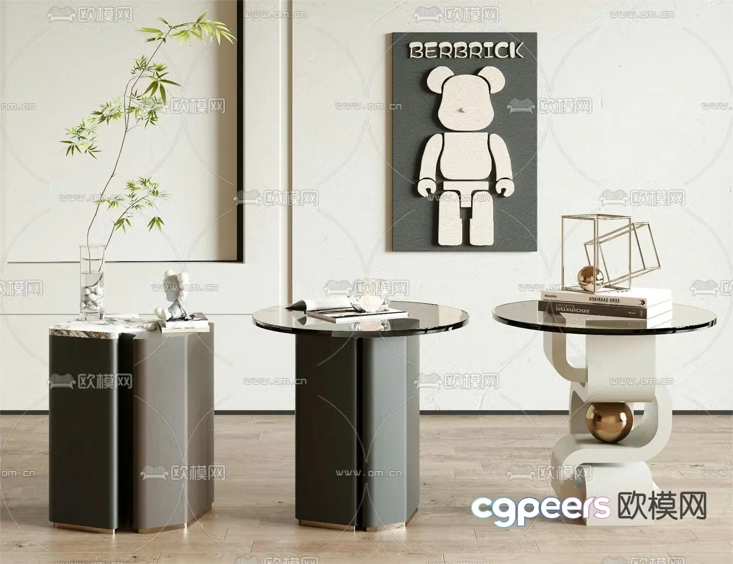 Round table side table corner table table table 3D model
