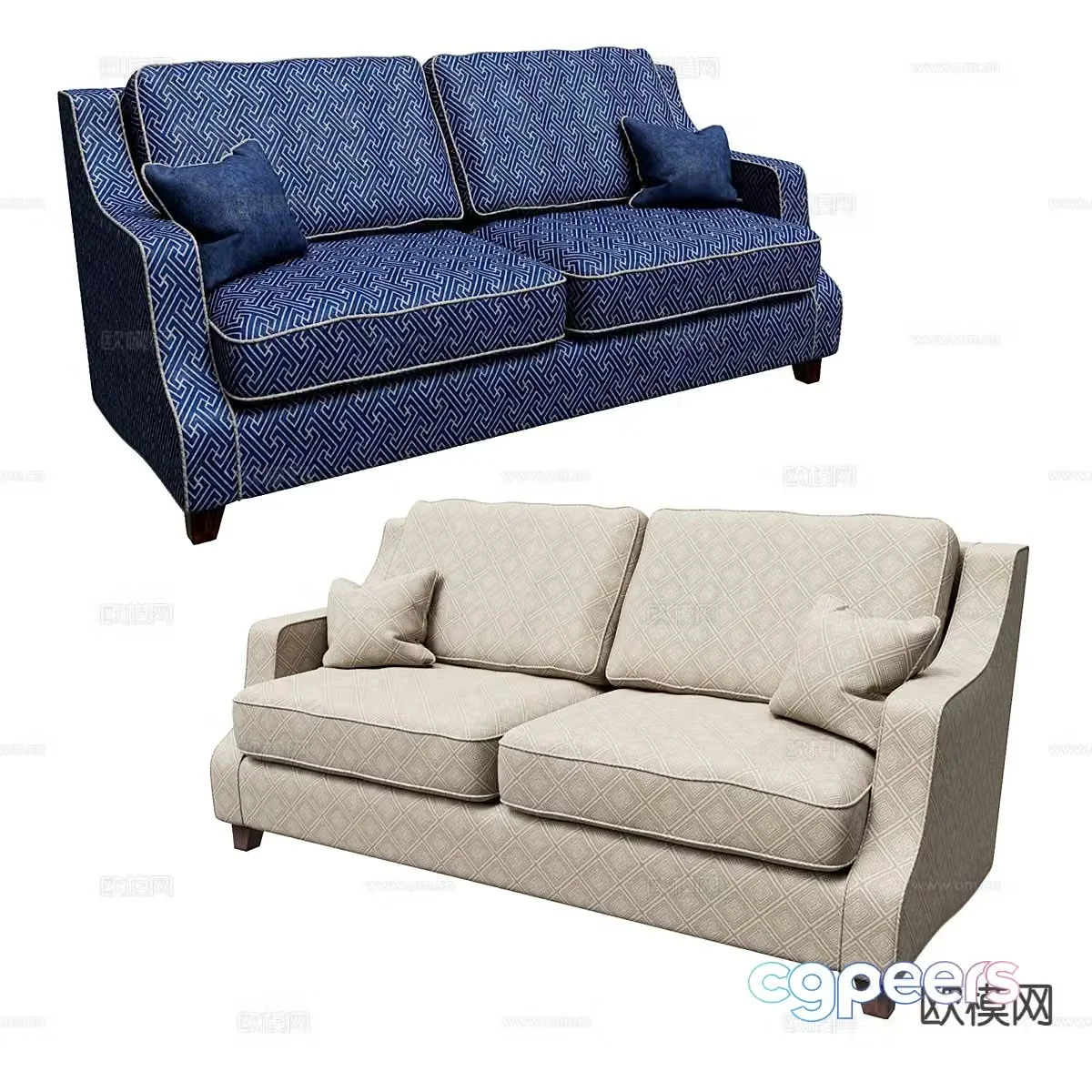 Modern love sofa 3d model