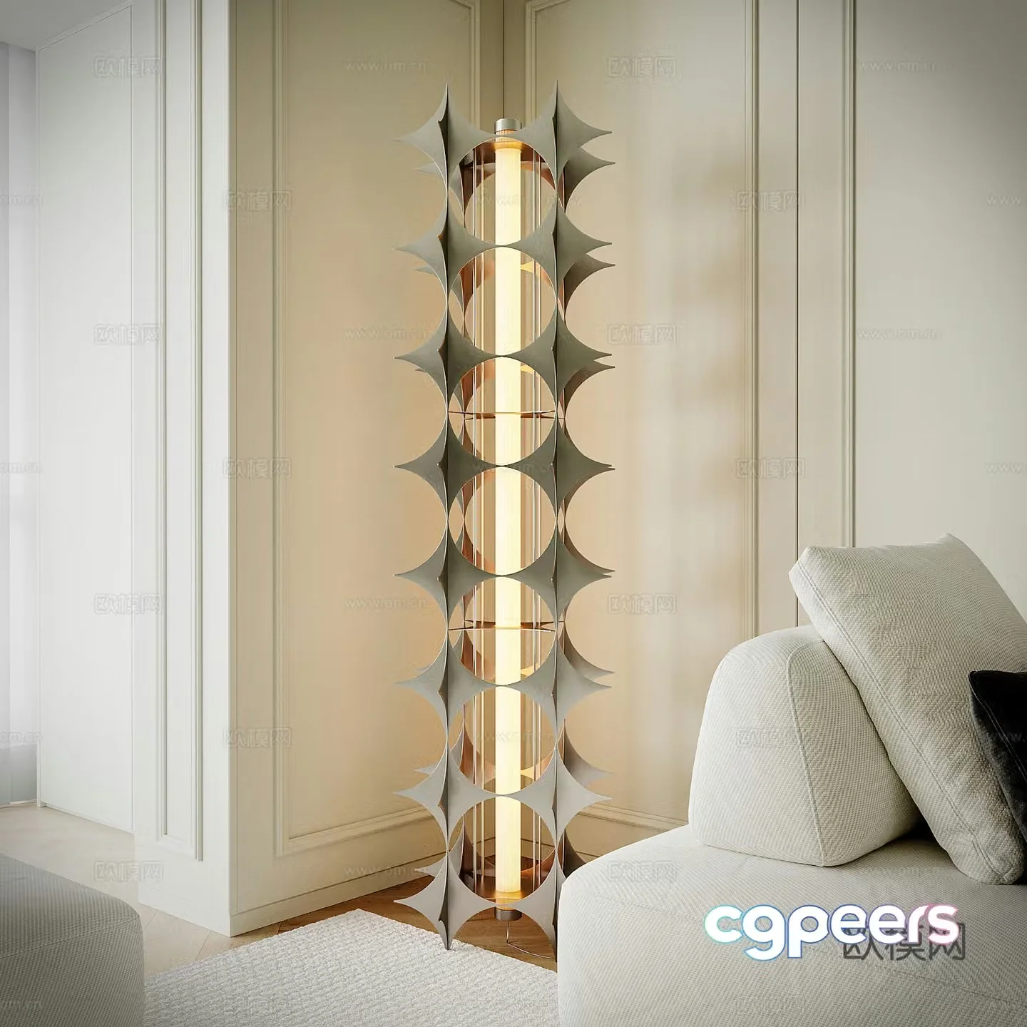 Floor lamp Stainless steel floor lamp Bauhaus floor lamp Bauhaus 3D model