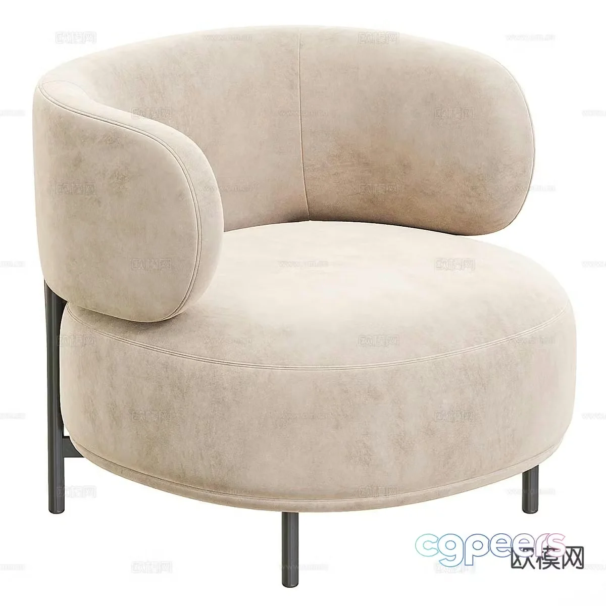 AKIKO modern sofa chair leisure chair 3d model